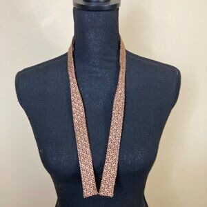 Vintage Bow Tie Mens Geometric Prest-O-Size Brown Tan 50's 60's